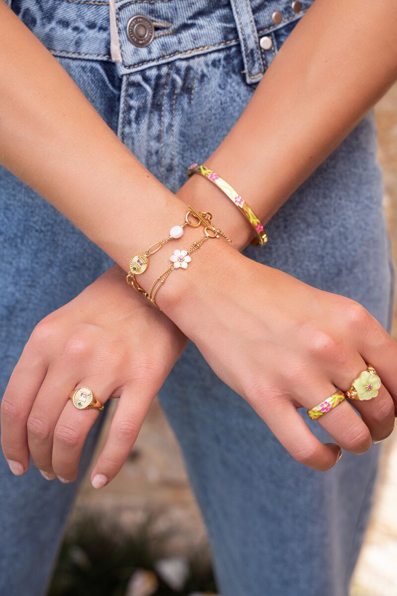 Casa fiore ring met roze bloemen | My Jewellery