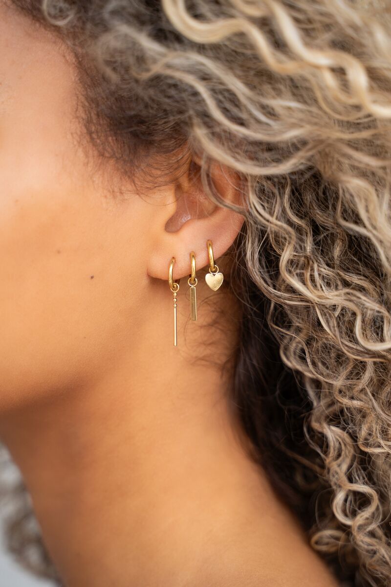 Oorbellen trio set met hartje | My Jewellery