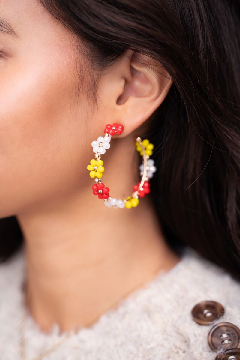 Floral hoop earrings | My Jewellery