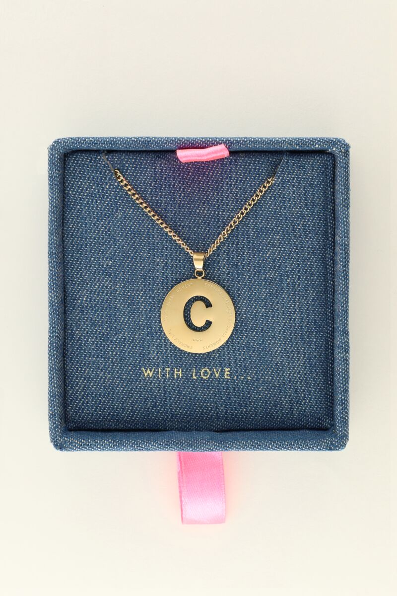 Collier chaîne à médaillon initiale | - My jewellery - Modalova
