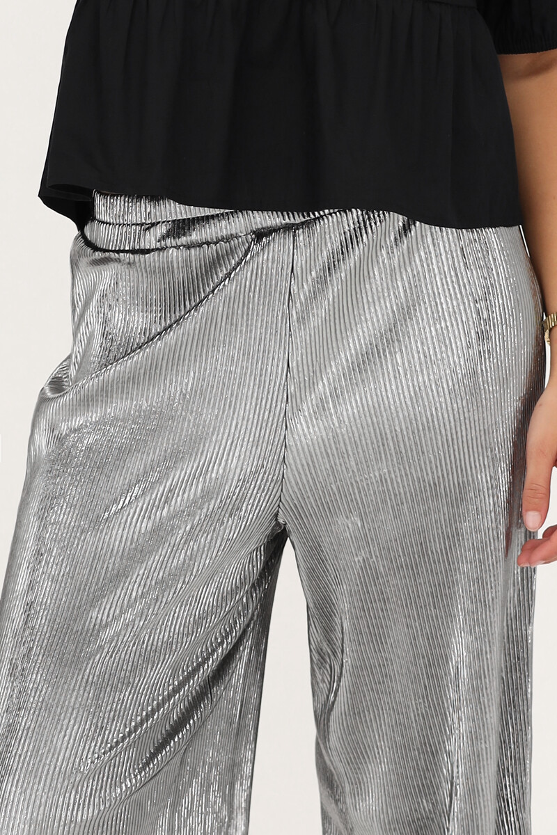 Silver pleated trousers | My Jewellery
