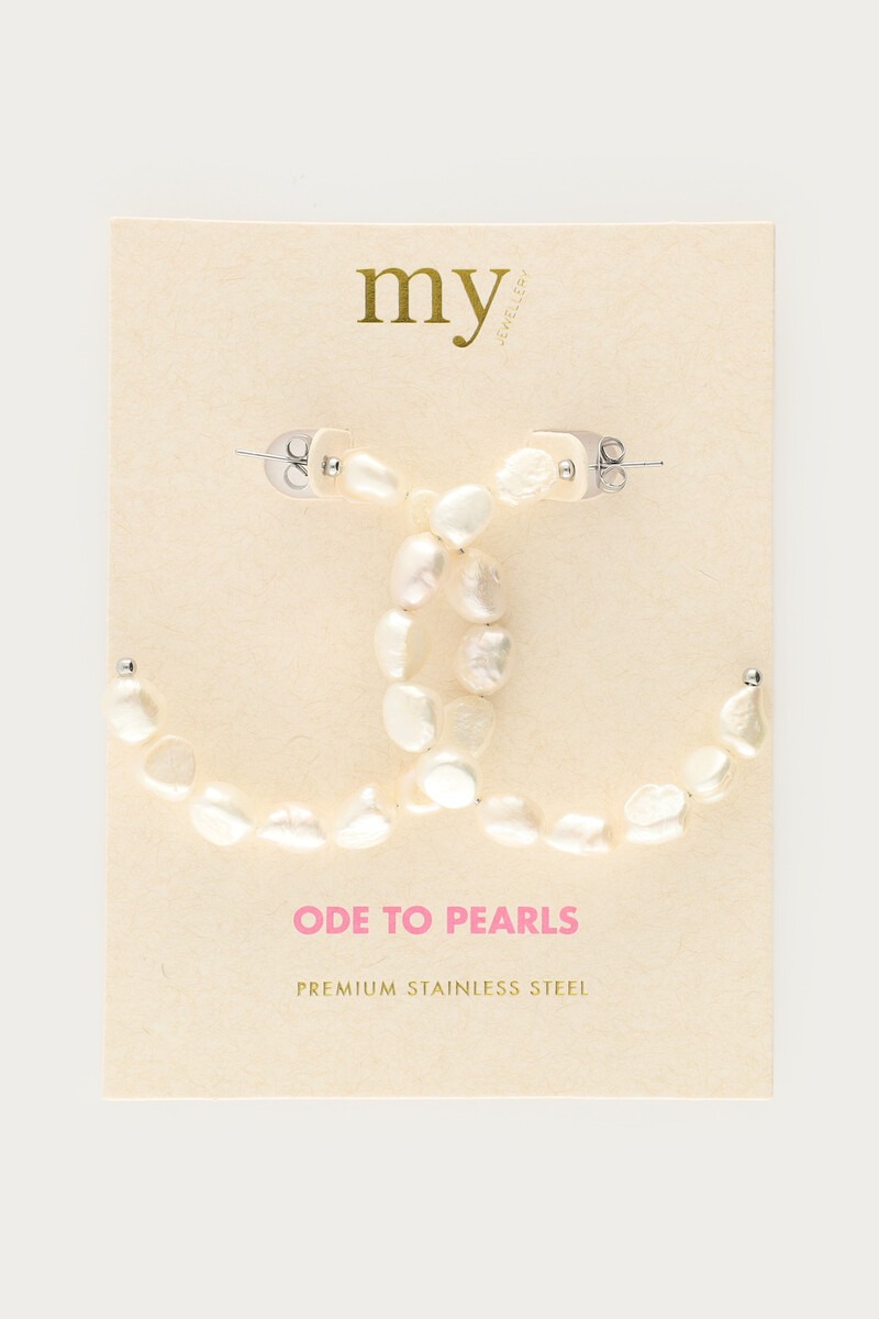 Statement hoop earrings with natural pearls | My Jewellery