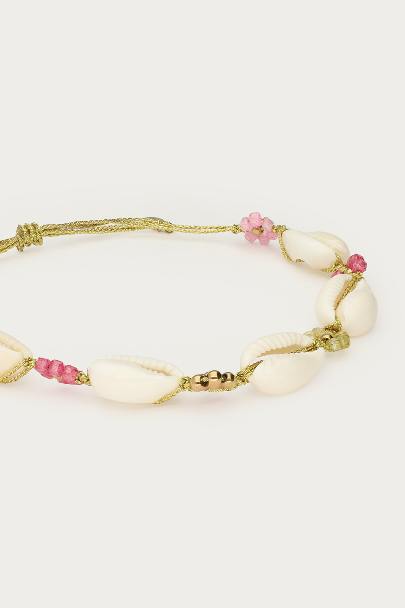 Anklet with flowers and shells | My Jewellery