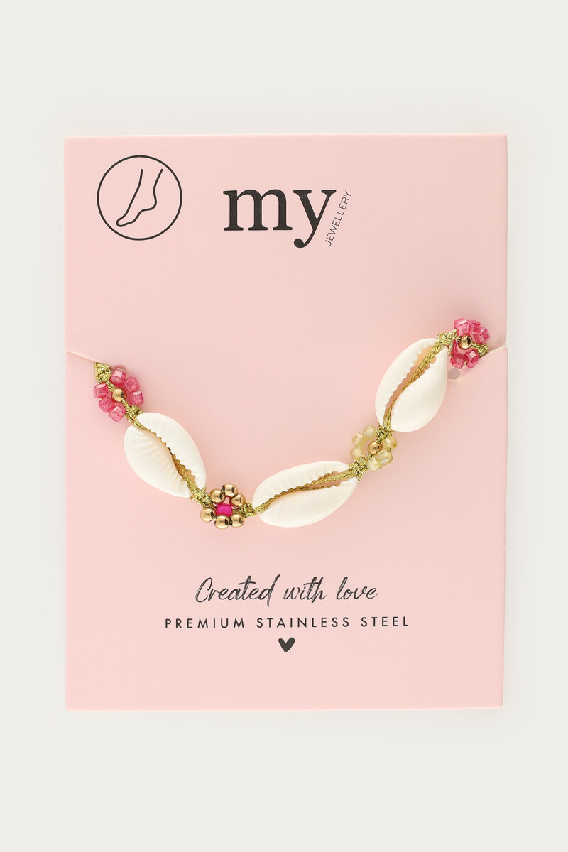 Anklet with flowers and shells | My Jewellery