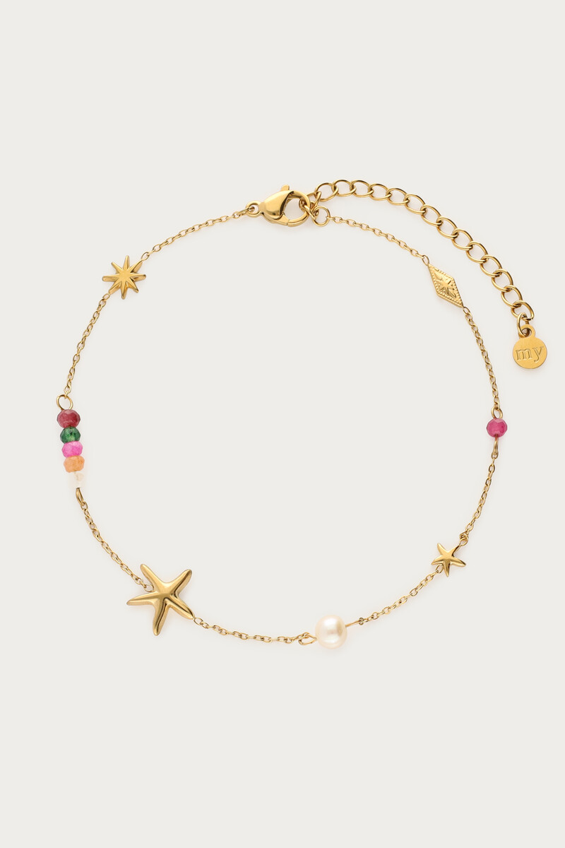 Anklet freshwater pearl ocean beads