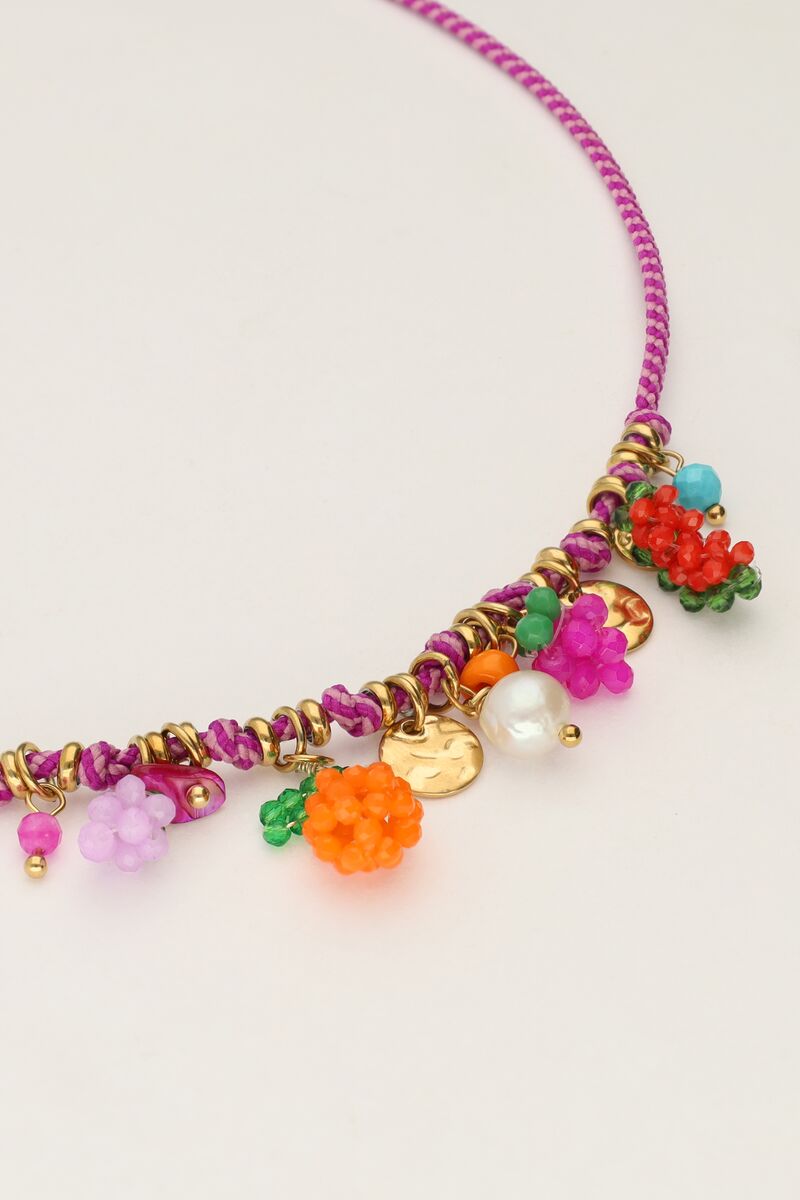 Art purple rope necklace tutti frutti | My Jewellery