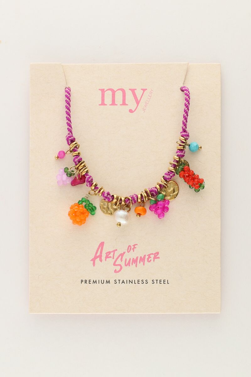 Art purple rope necklace tutti frutti | My Jewellery