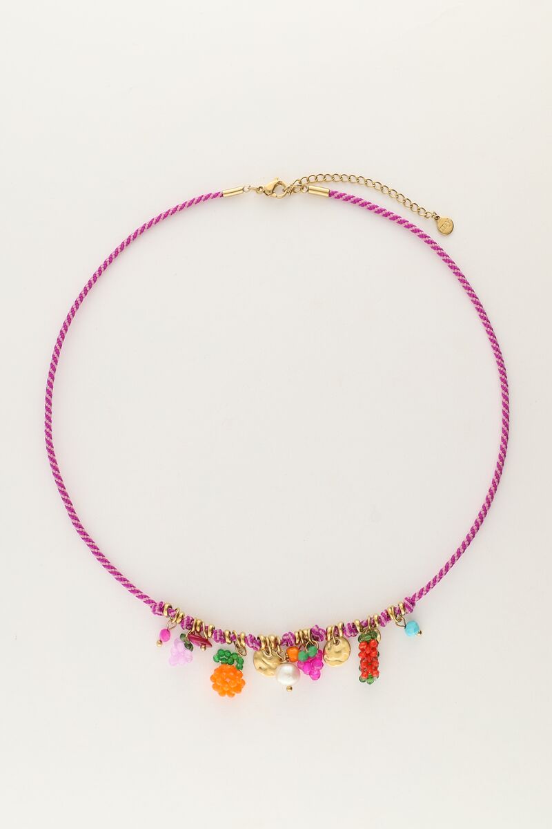 Art purple rope necklace tutti frutti | My Jewellery