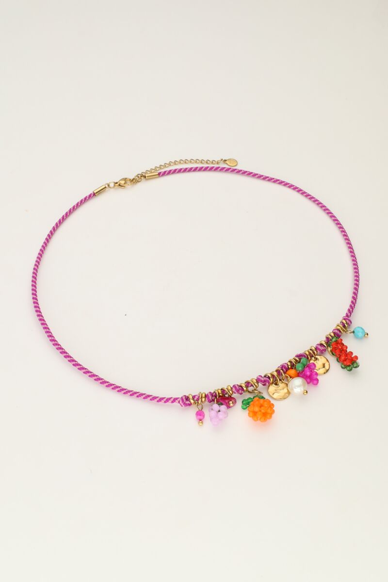 Art purple rope necklace tutti frutti | My Jewellery