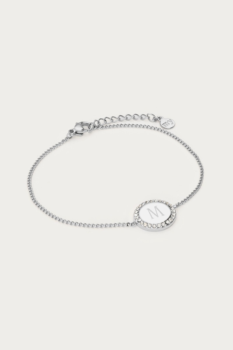 Atelier bracelet with round rhinestone charm | My Jewellery