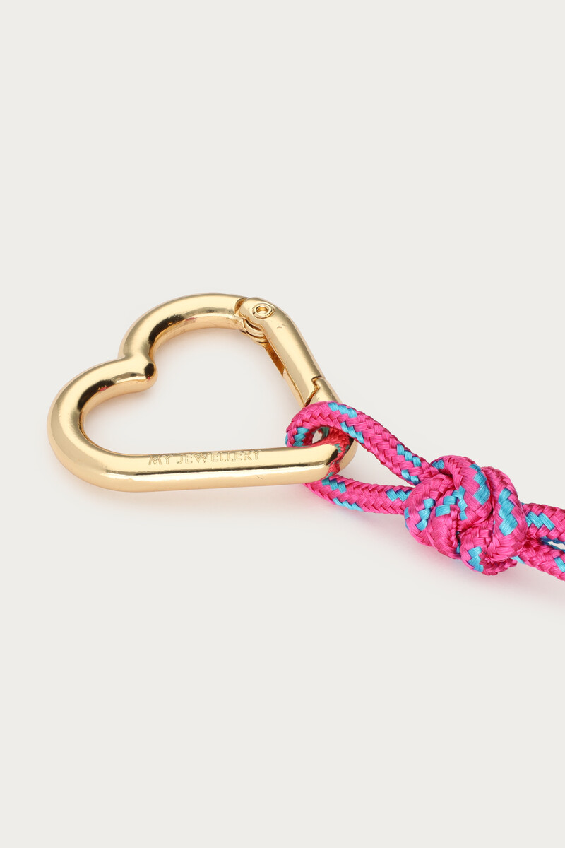 Bag charm with pink cord | My Jewellery