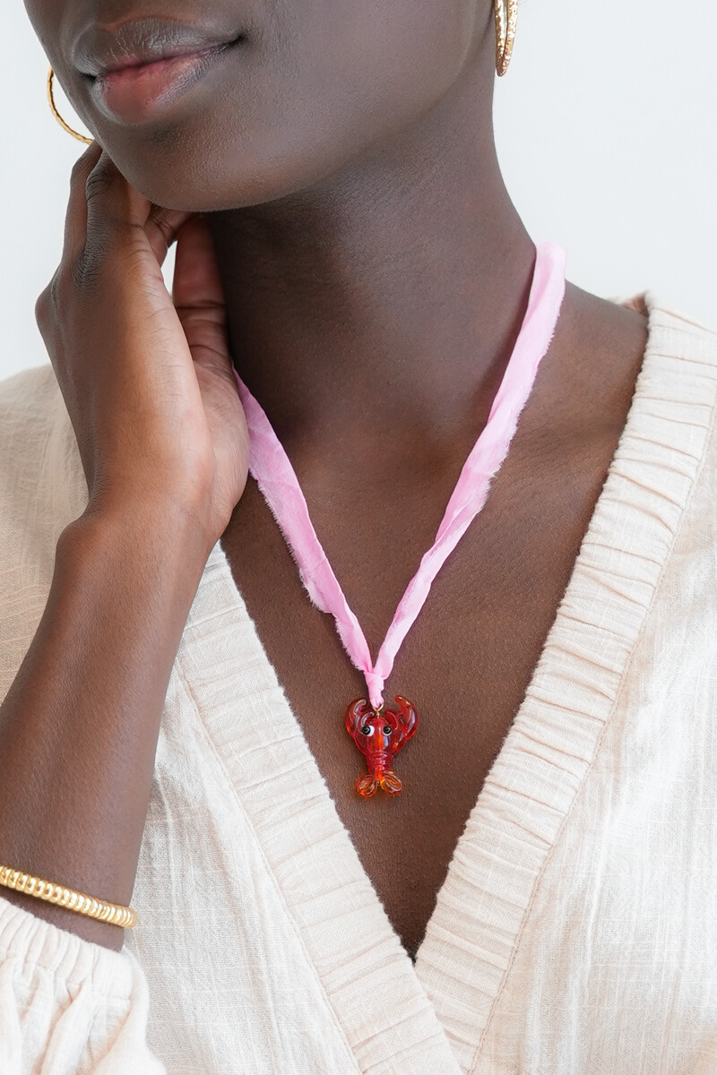 Bandana necklace with lobster pendant | My Jewellery