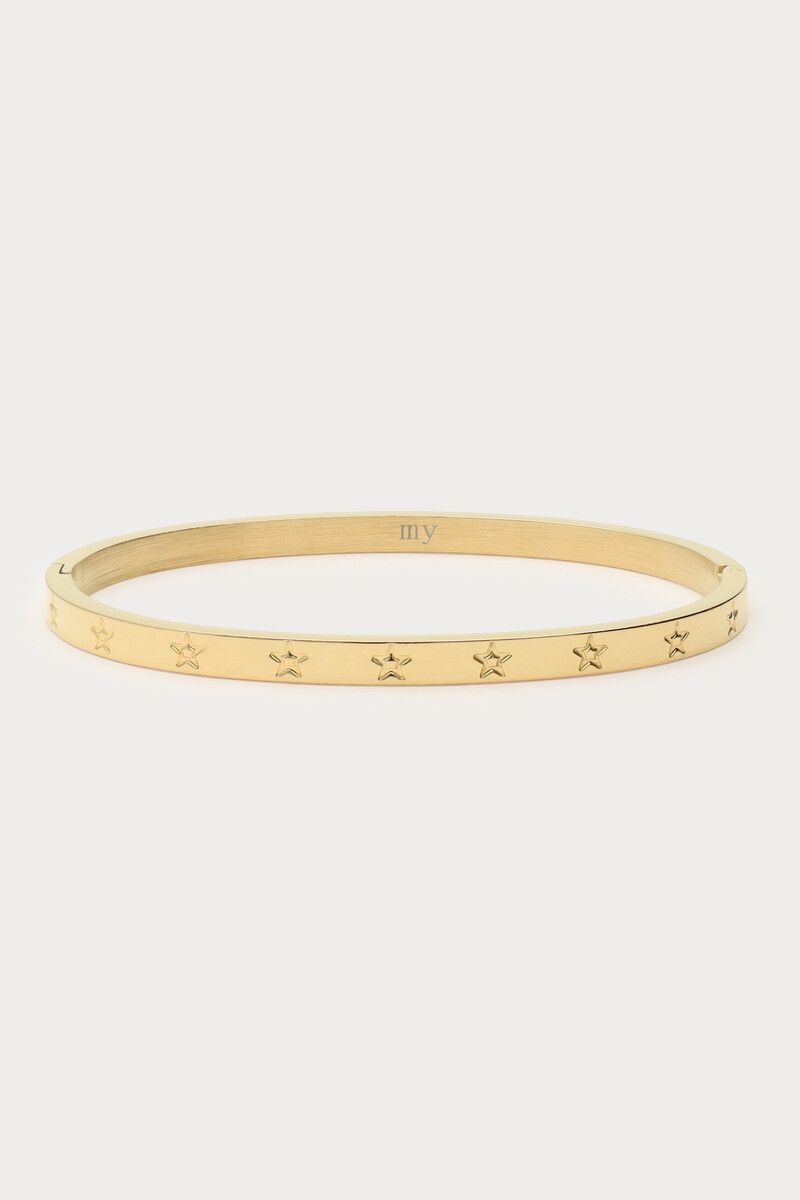 Bangle with engraved stars