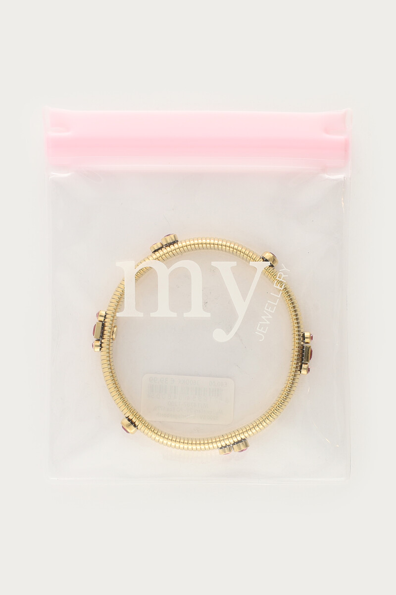 Bangle with pink rhinestones | My Jewellery