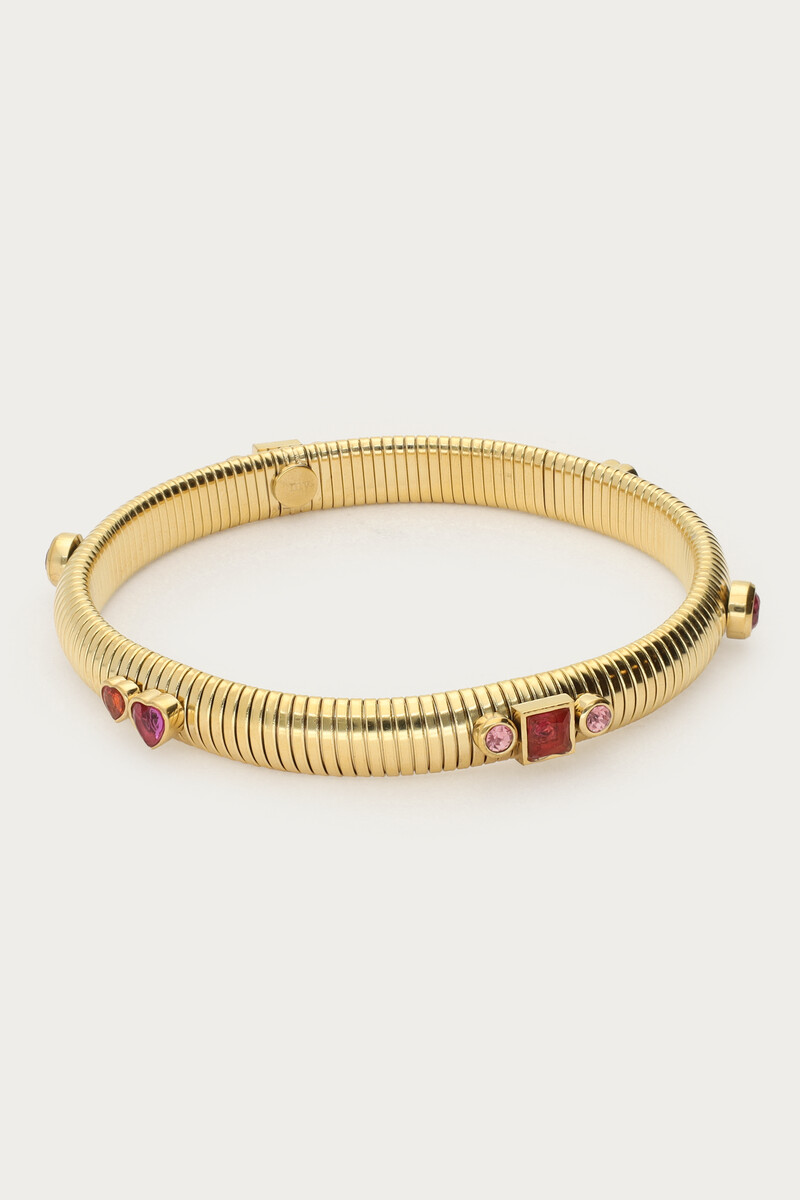 Bangle with pink rhinestones | My Jewellery
