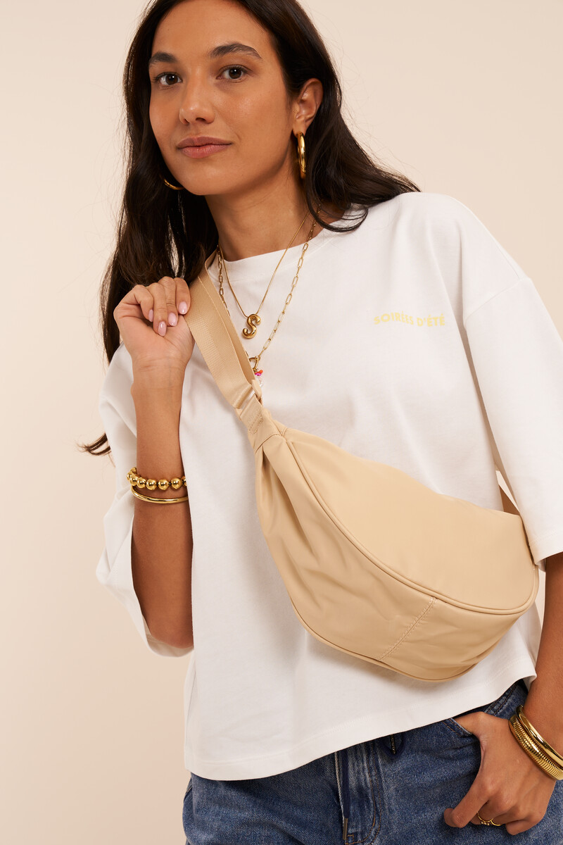Beige basic crossbody bag small | My Jewellery