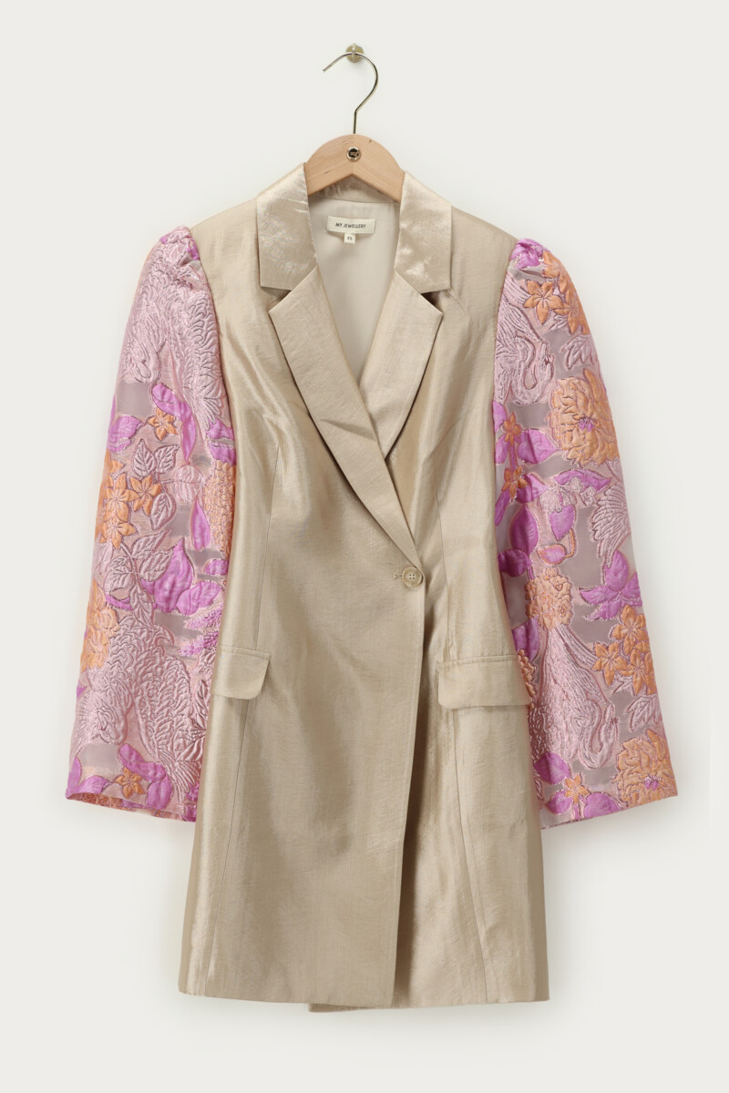 Beige blazer dress with wide sleeves | My Jewellery