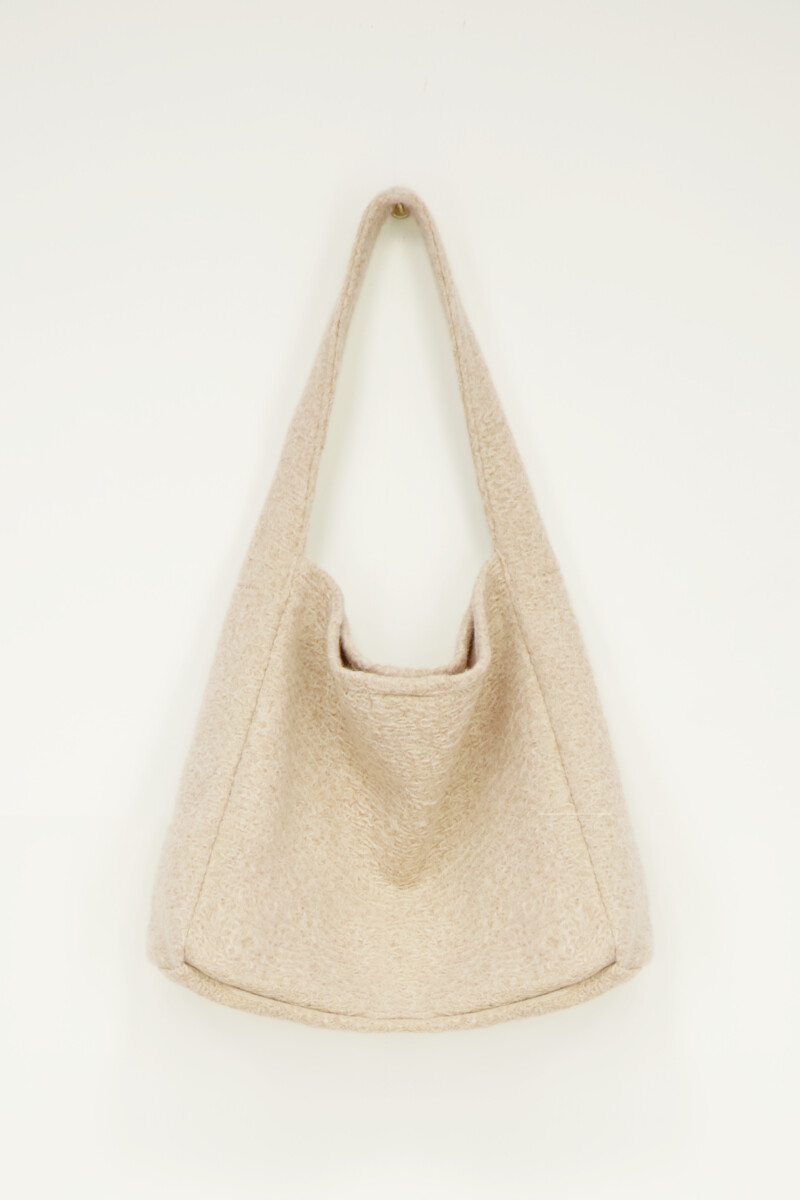 Beige boucle tote bag | My Jewellery