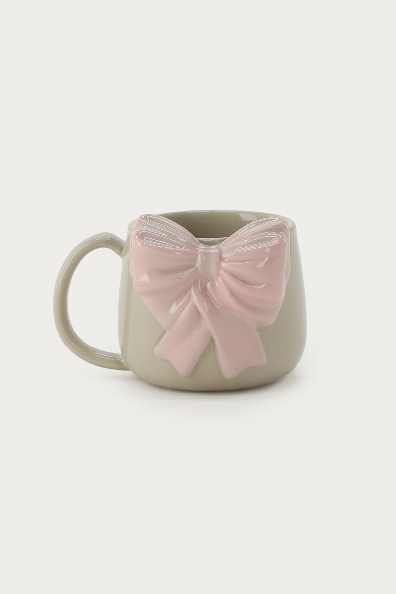Beige cappuccino cup with bow | My Jewellery