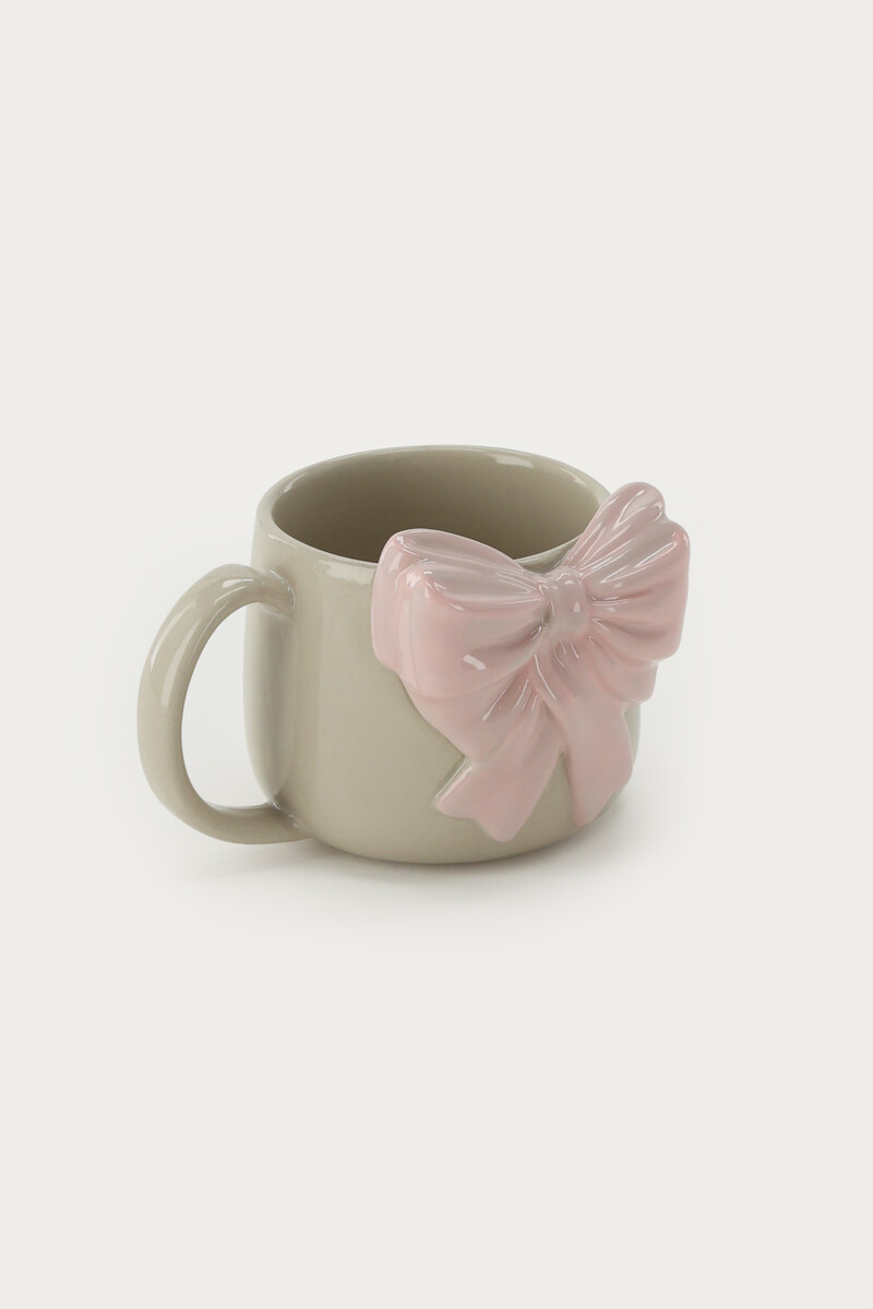 Beige cappuccino cup with bow | My Jewellery