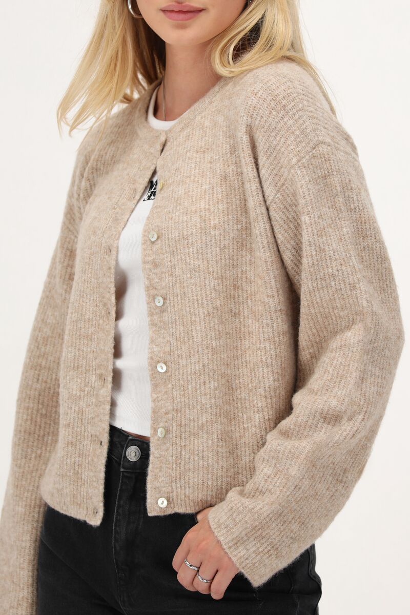 beige cardigan with buttons | My Jewellery