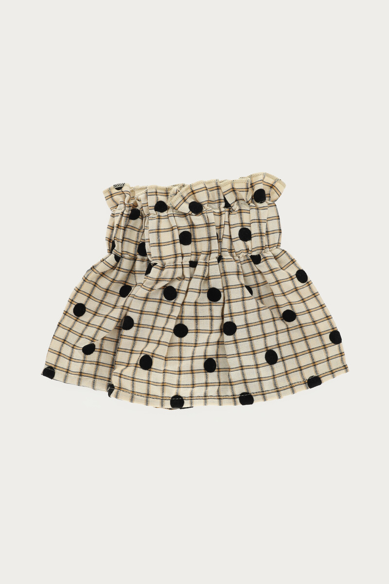 Beige Checkered Cuffs with Polka Dots | My Jewellery