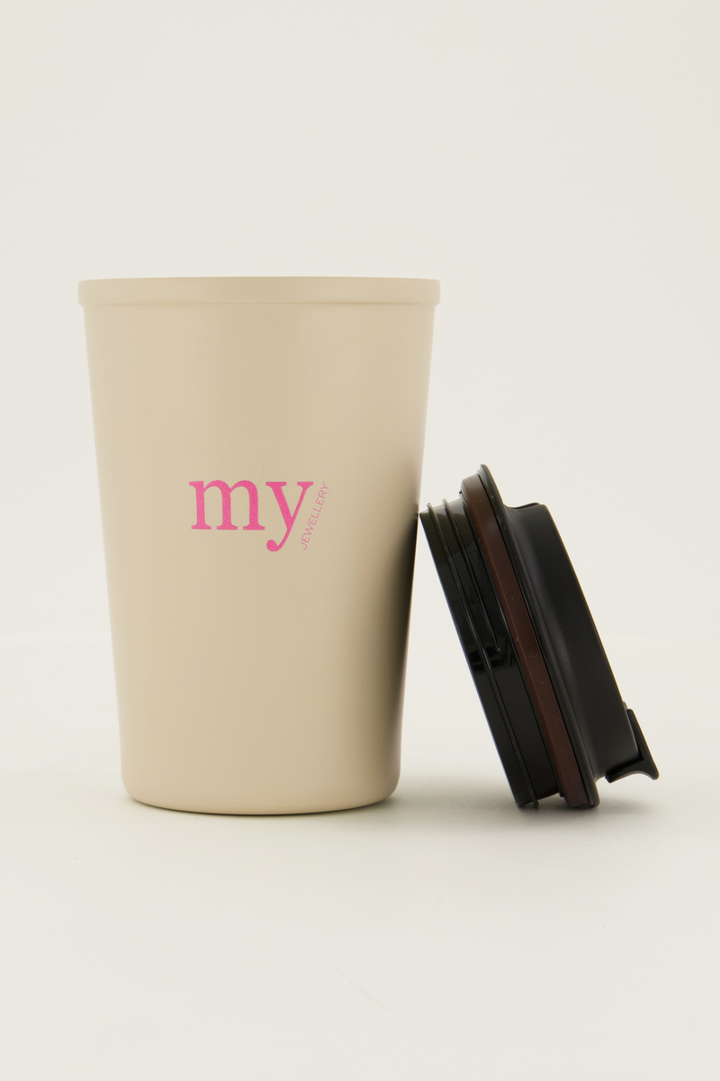Beige travel mug | My Jewellery