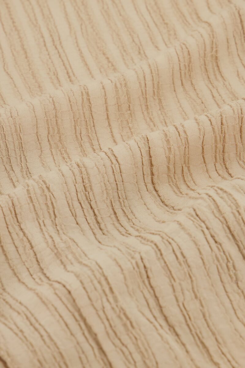 Beige crinkle crop top with knot detail | My Jewellery