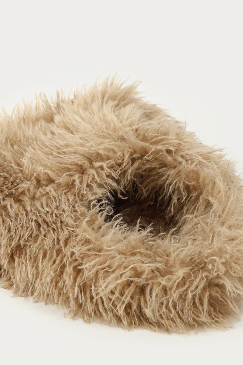 Beige faux fur tote bag | My Jewellery