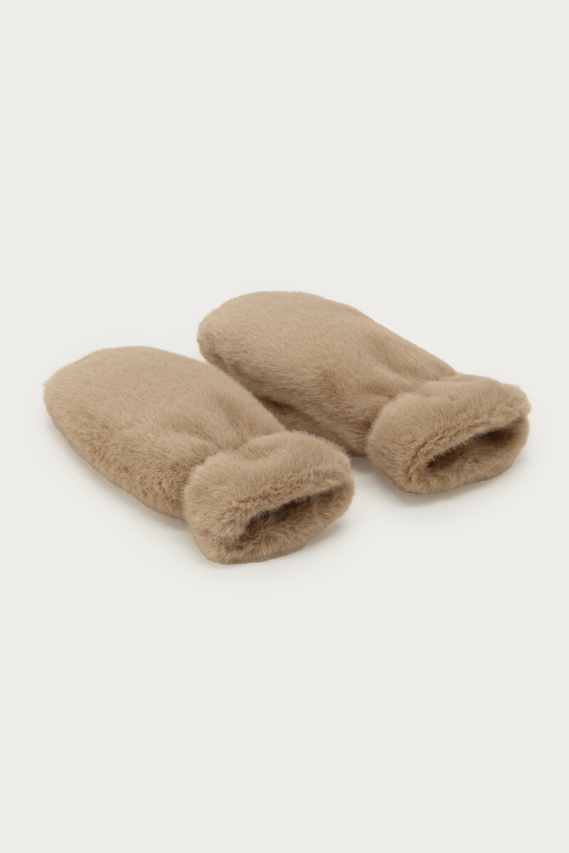 Beige gloves faux fur | My Jewellery