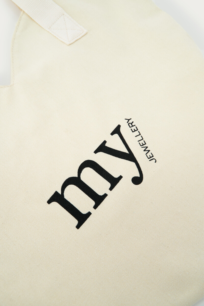 Beige hearts tote bag | My Jewellery