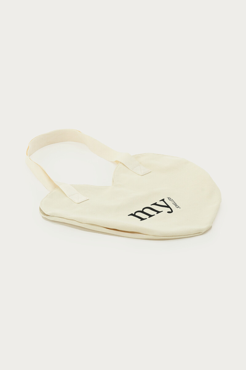 Beige hearts tote bag | My Jewellery