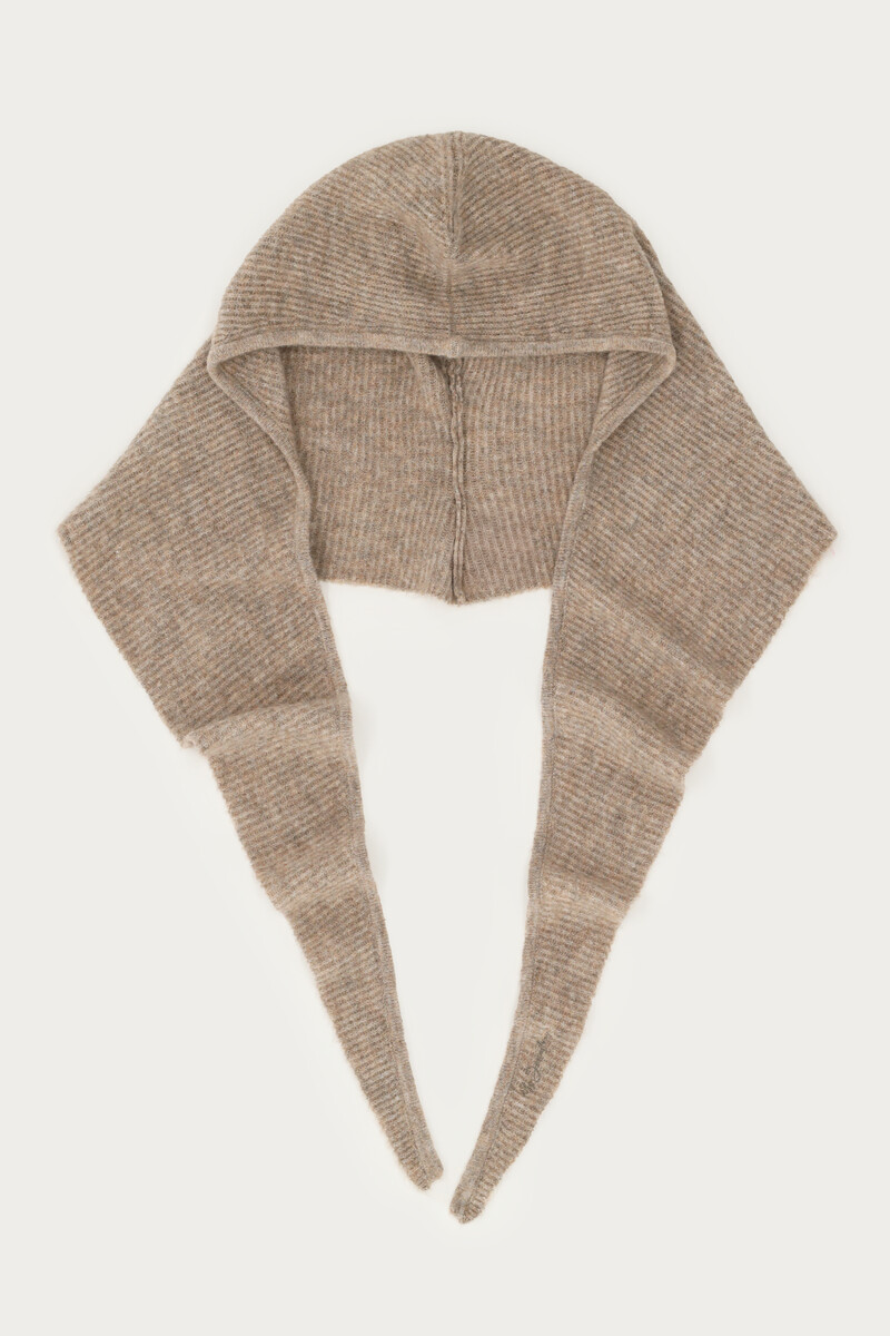 Beige hooded scarf | My Jewellery