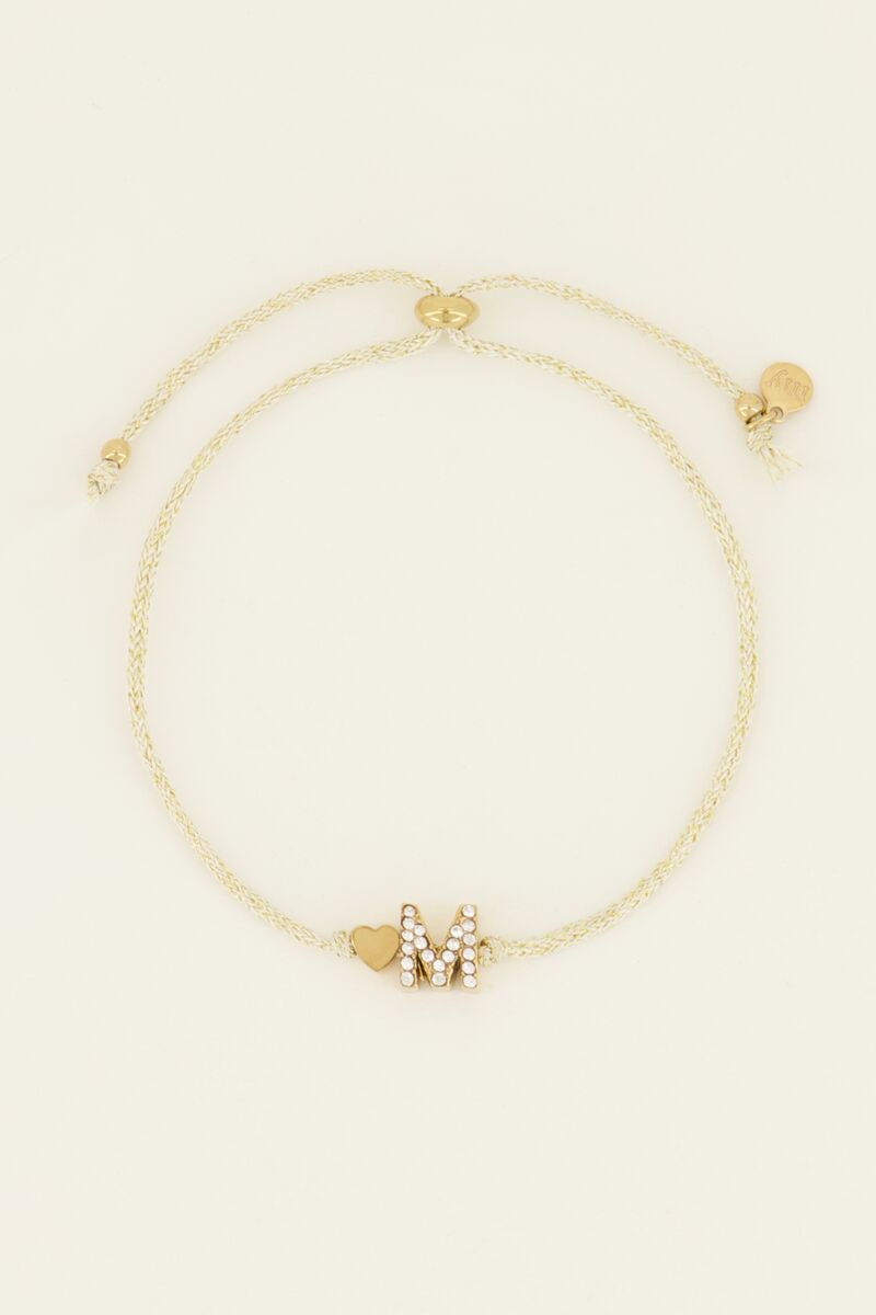 Beige initial bracelet  | My Jewellery