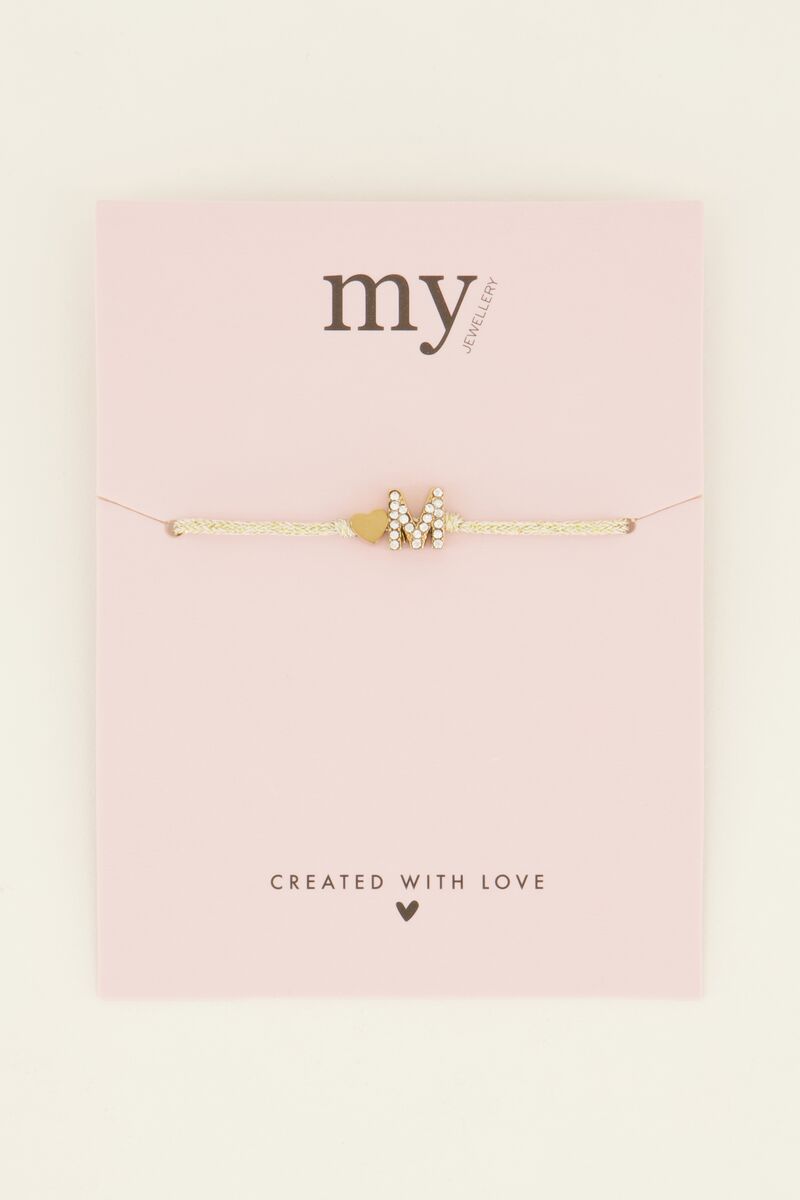 Beige initial bracelet  | My Jewellery