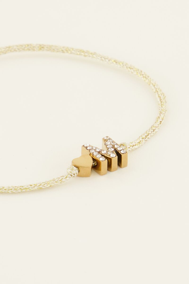 Beige initial bracelet  | My Jewellery
