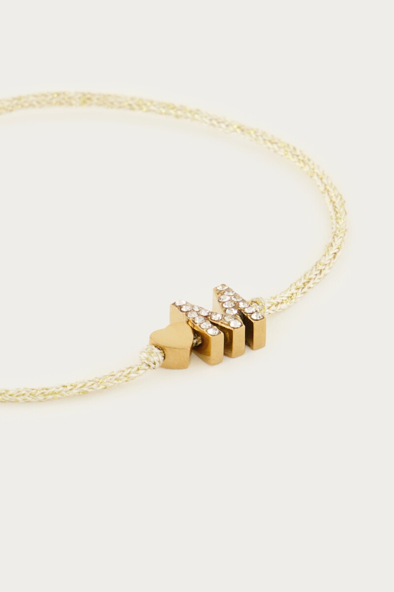 Beige initial bracelet | My Jewellery
