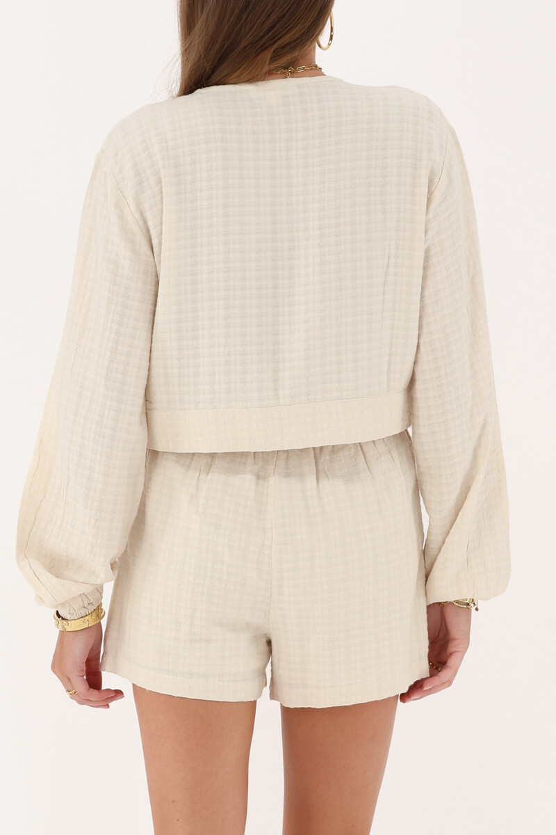 Beige jacquard shorts | My Jewellery