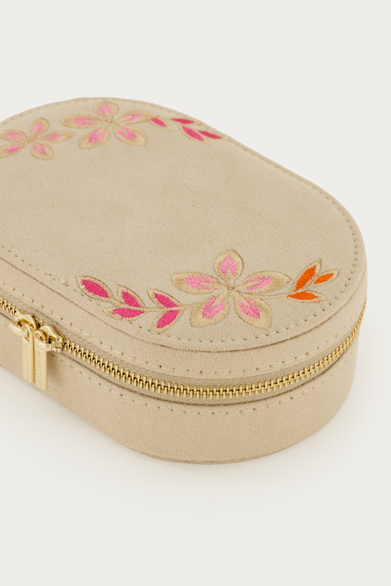 Beige jewellery box with flowers | My Jewellery