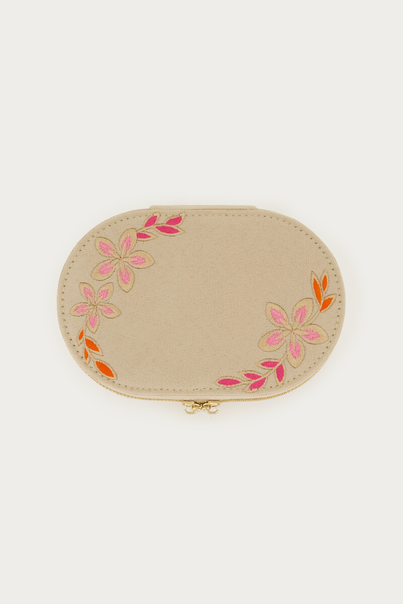 Beige jewellery box with flowers | My Jewellery