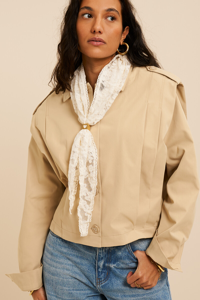 Beige lace scarf | My Jewellery