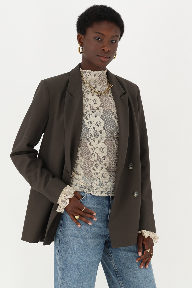 Beige lace top with cuff | My Jewellery