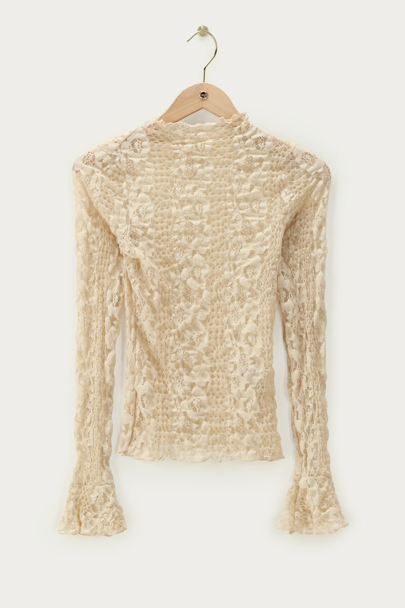 Beige lace top with cuff | My Jewellery