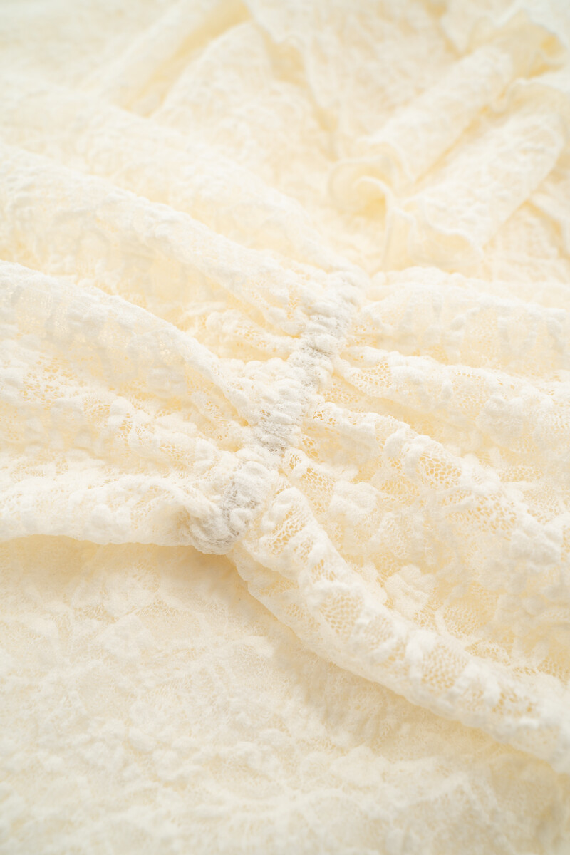 White lace top with ruffles | My Jewellery