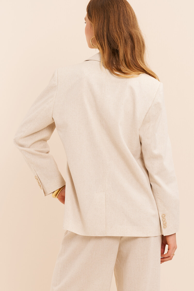 Beige linen look blazer | My Jewellery