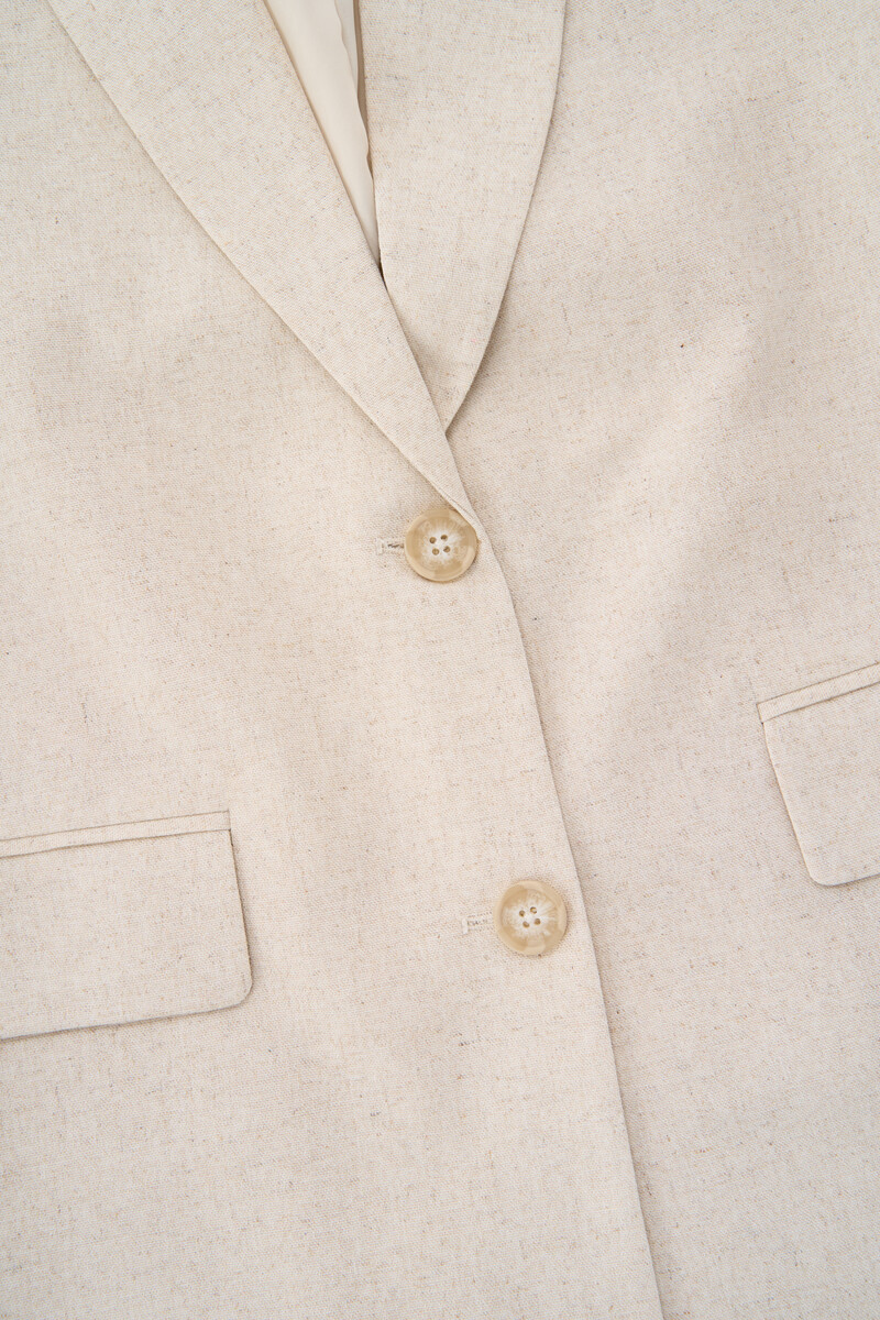 Beige linen look blazer | My Jewellery