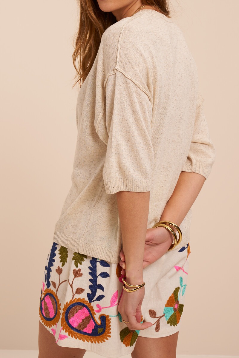 Beige melange T-shirt | My Jewellery