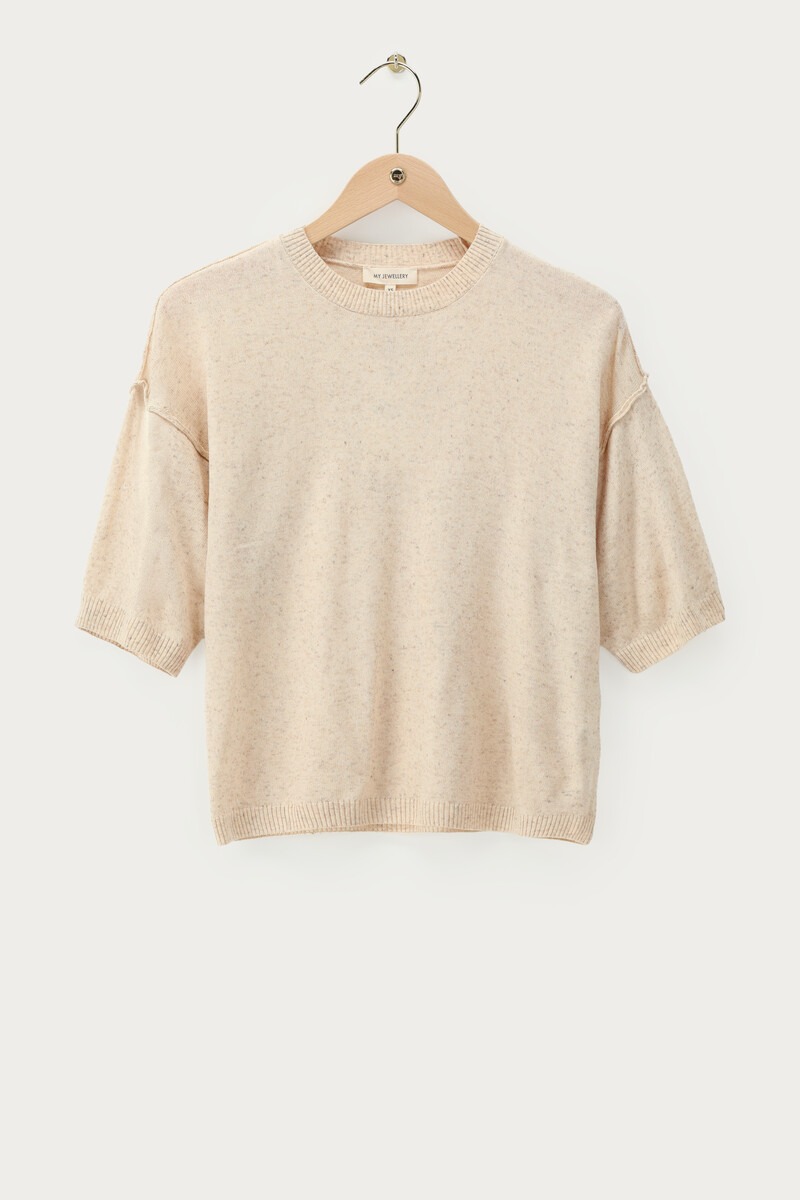 Beige melange T-shirt | My Jewellery
