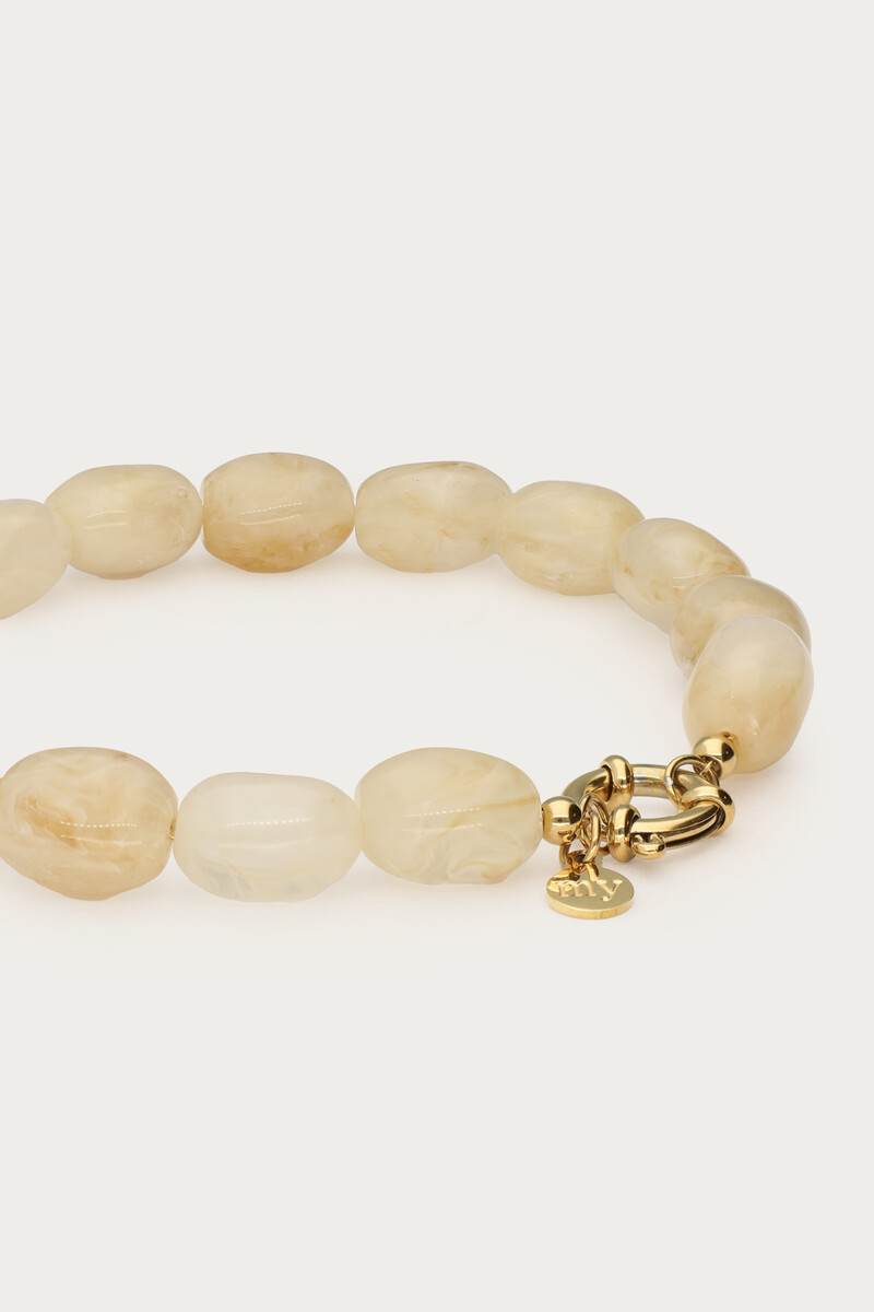 Beige minimalist beaded bracelet | My Jewellery