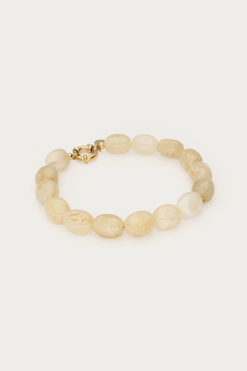 Beige minimalist beaded bracelet | My Jewellery